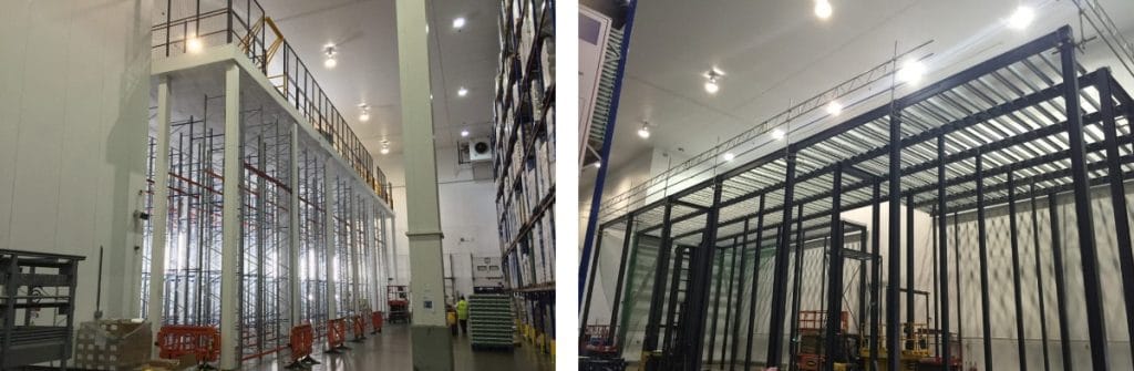 gallery of two high mezzanine floors
