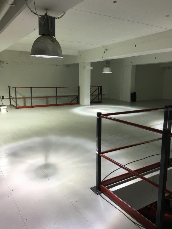 mezzanine floor with edge protection