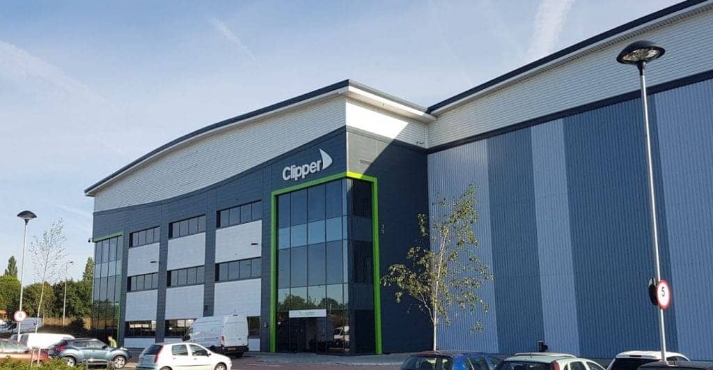 external view of clipper logistics building