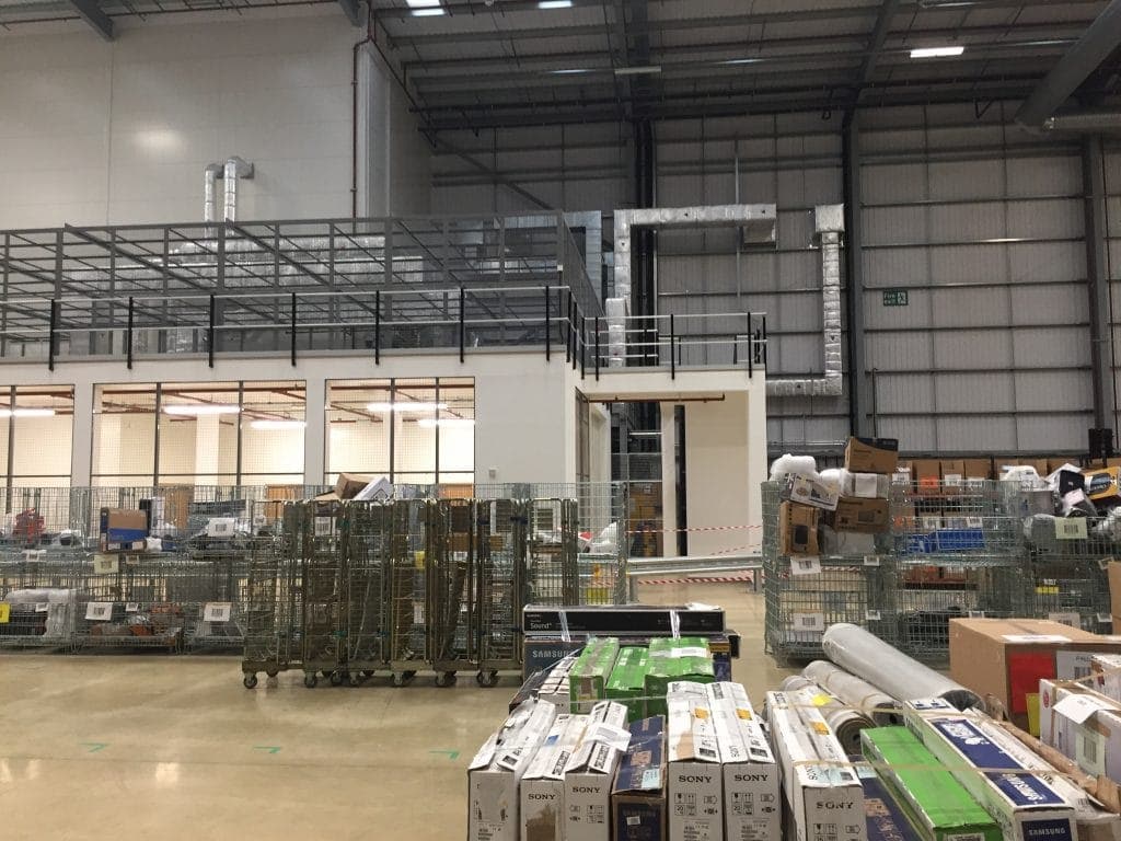 mezzanine floor in warehouse