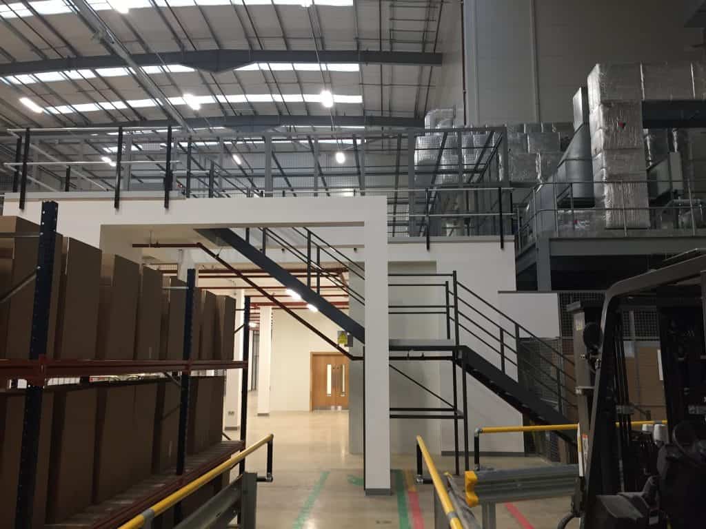 mezzanine floor in warehouse