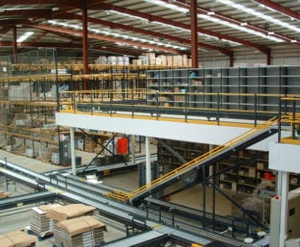 mezzanine floor in warehouse