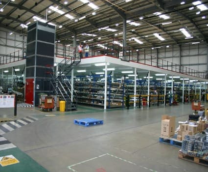 mezzanine floor in warehouse