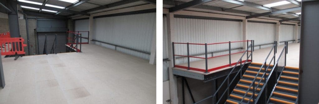 gallery of two mezzanine floor images