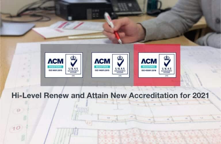hi level's accreditations for 2021 graphic