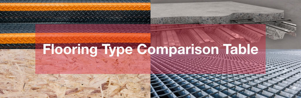 flooring type comparison table graphic