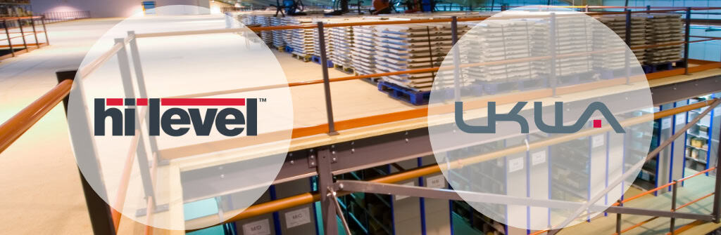 hi-level and UKWA logos in front of mezzanine floor image
