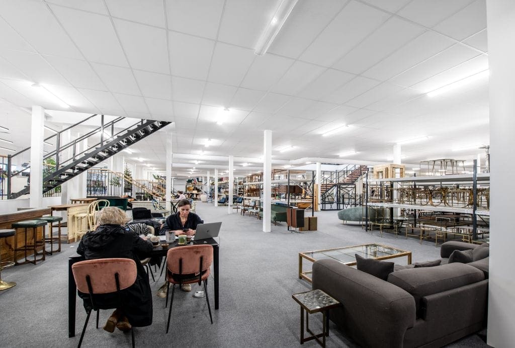 mezzanine in retail showroom