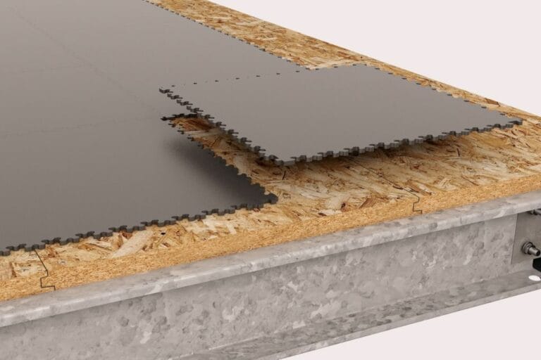 hi-tile flooring cross section of laying on mezzanine floor