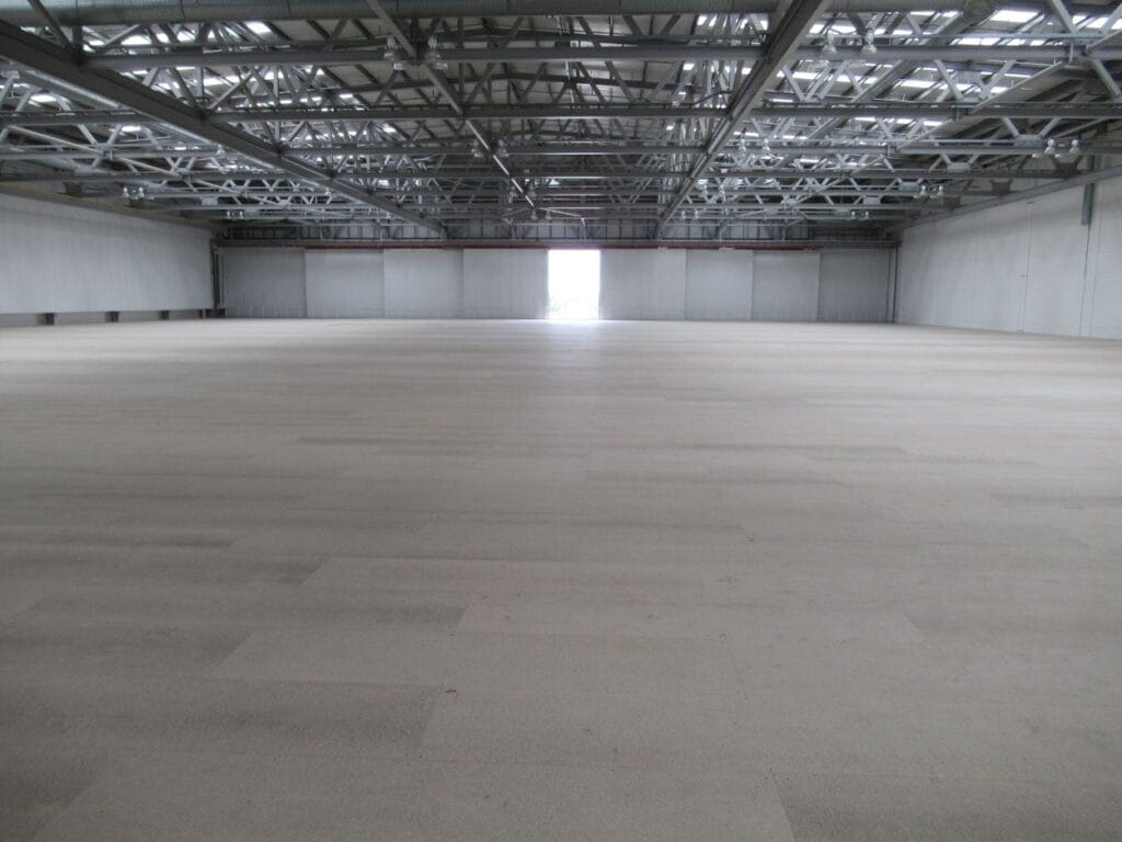 mezzanine floor with particle board decking