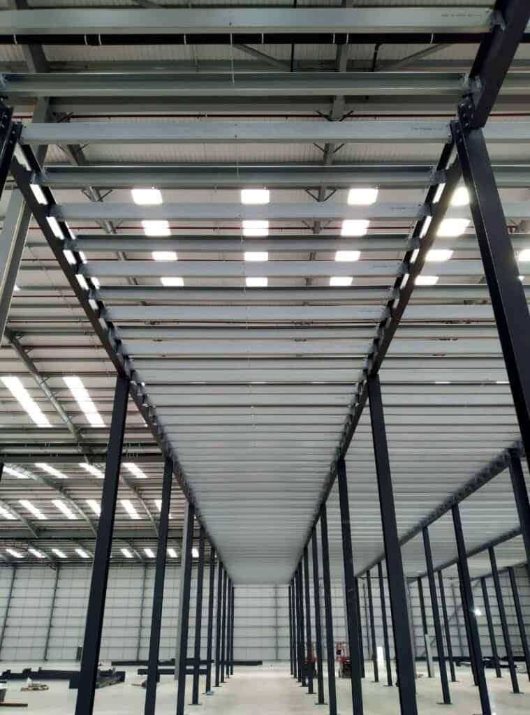 mezzanine floor steel work