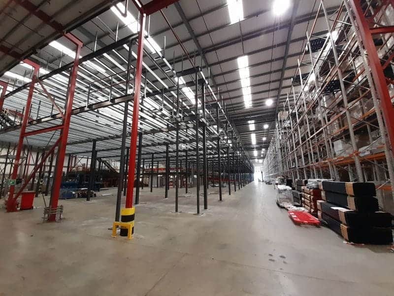 multi level mezzanine floor steelwork