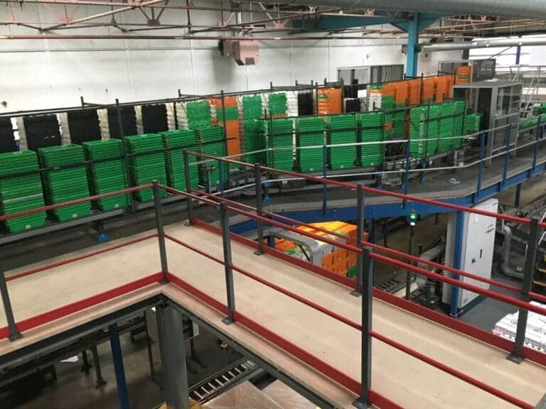 mezzanine floor in automated warehouse