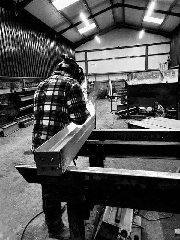welder working on steel work