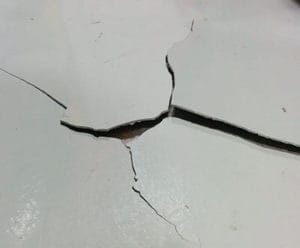 resin floor with crack
