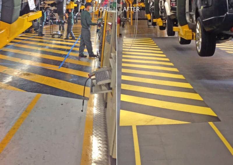 resin flooring vs hi-tile flooring images