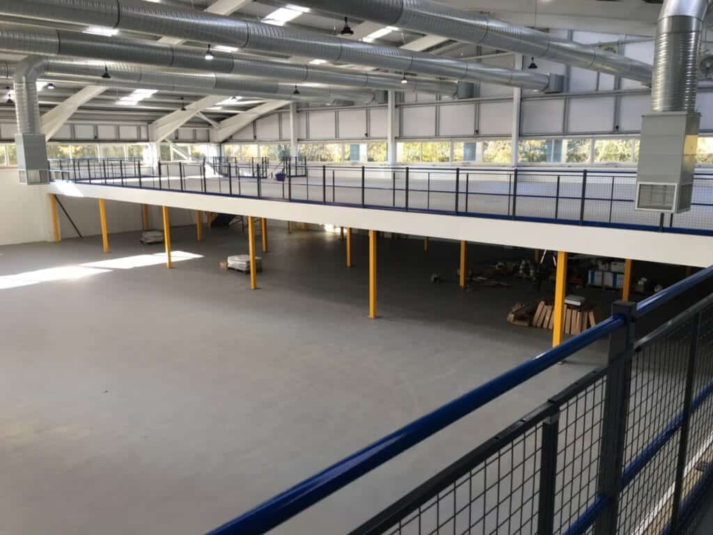 mezzanine floor with hi-tile flooring system
