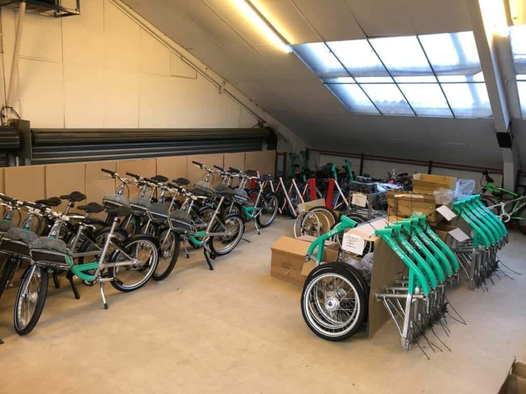 beryl bikes on mezzanine floor
