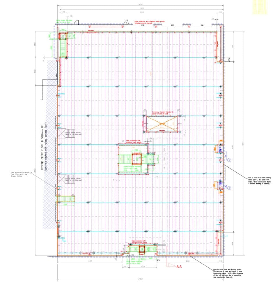 autocad drawing of mezzanine floor