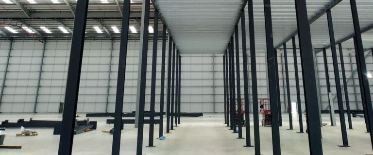 mezzanine floor steel work