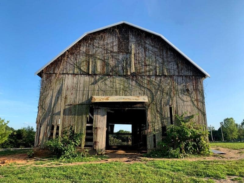 old barn with hayloft