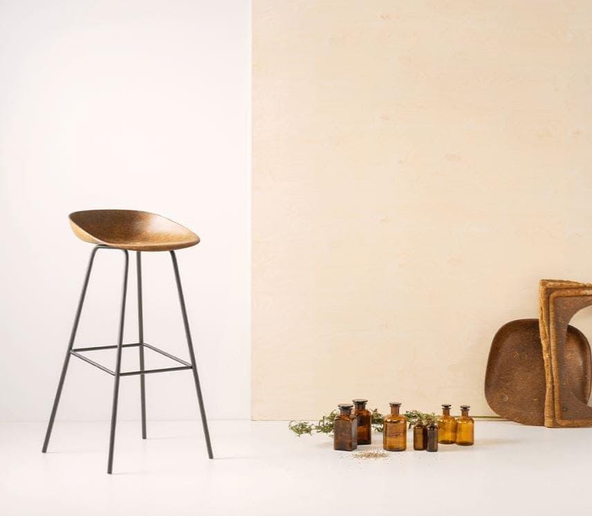 stool and natural products in bottles