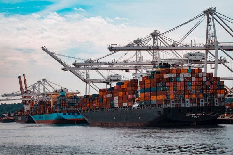 cargo ship full of containers