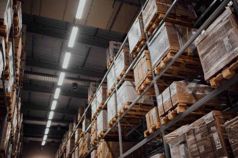 pallets in high racking