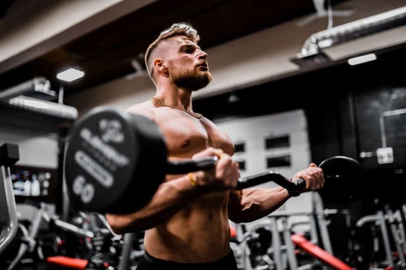 person lifting weights