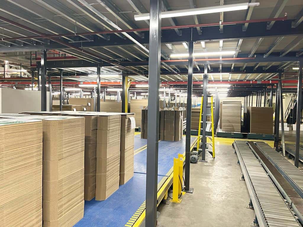 mezzanine floor above conveyor systems