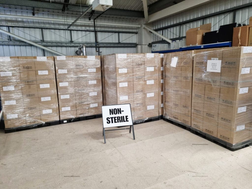 pallet storage on mezzanine floor