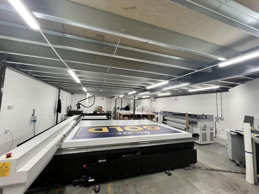 mezzanine floor above machinery