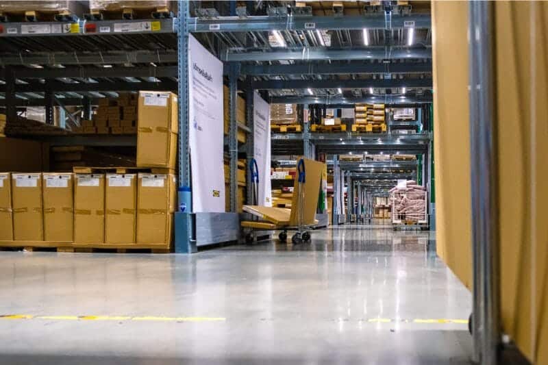 aisle within ikea warehouse