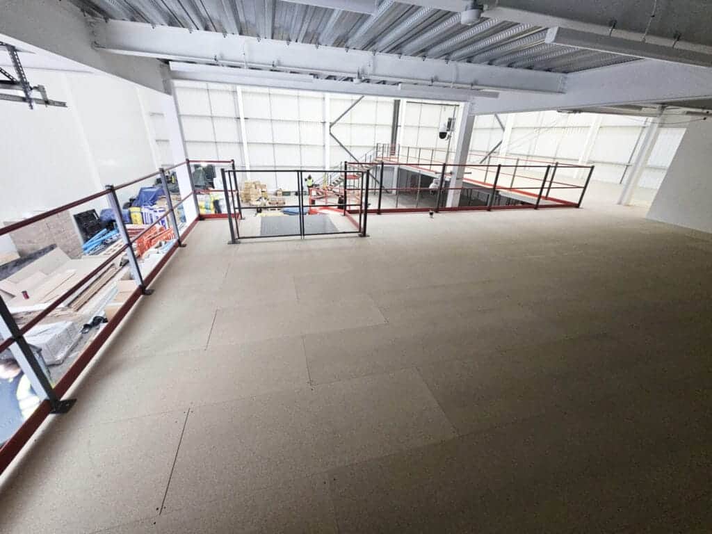 mezzanine floor in warehouse