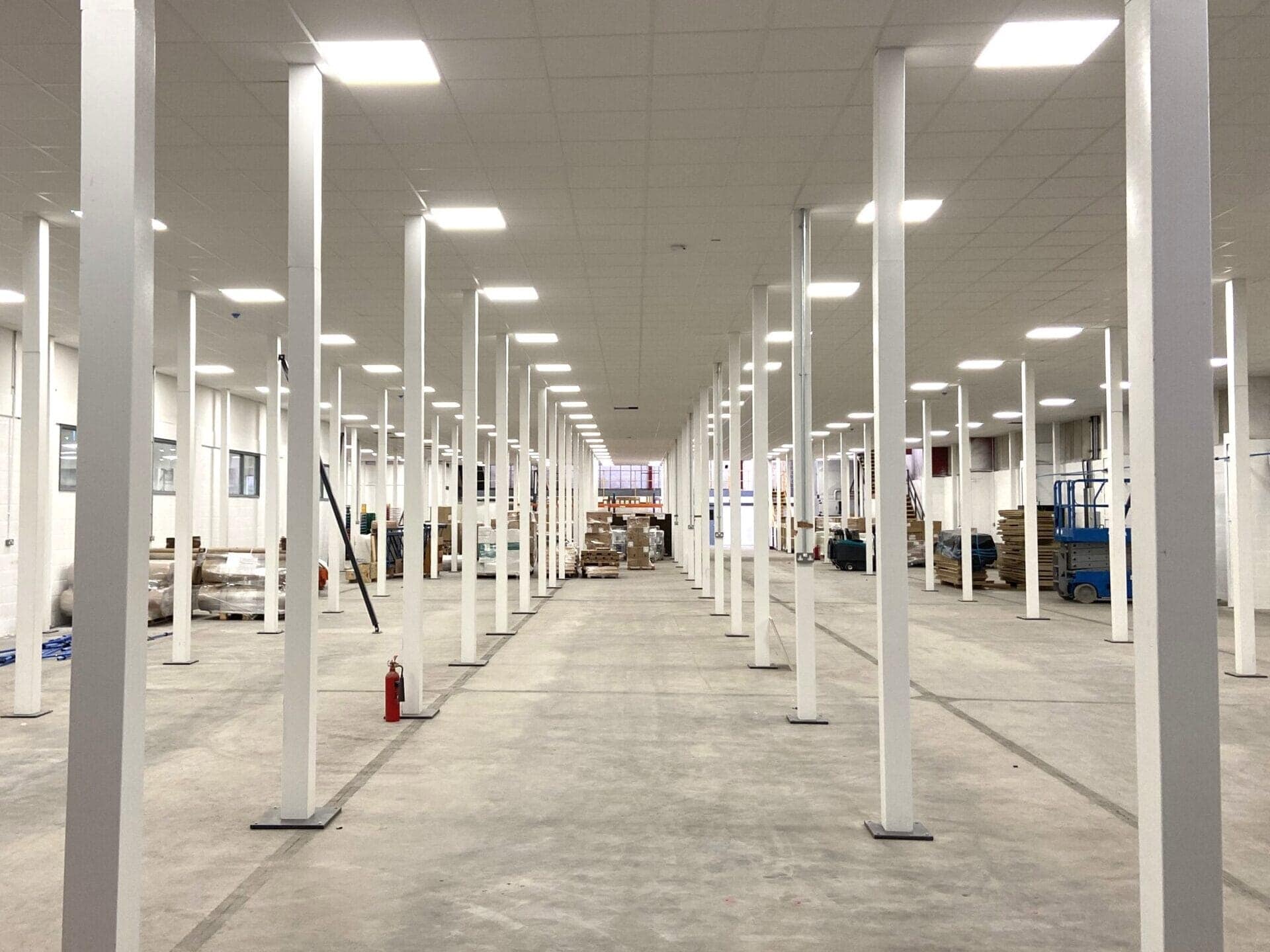 Two-tier mezzanine structure in repurposed bank facility