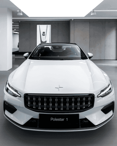white polestar car