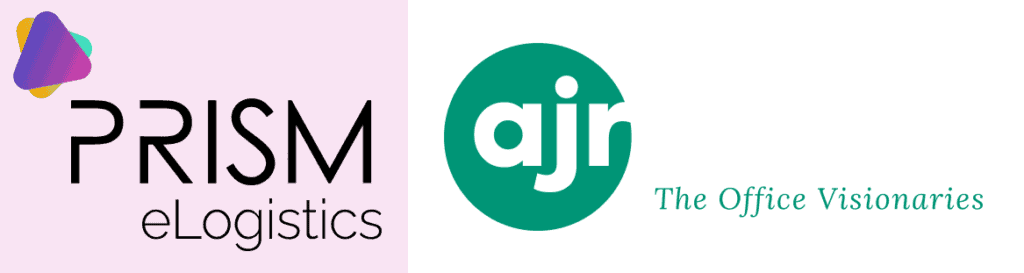Prism eLogistics and AJR Office Interiors company logos