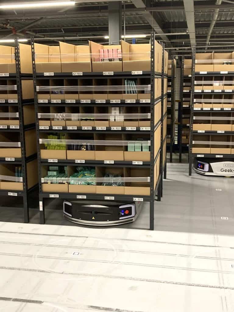AMR robots on Hi-Tile flooring