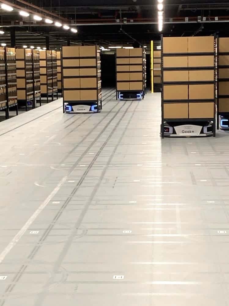 AMR robots on Hi-Tile flooring